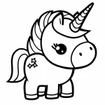coloriage Licorne pour enfant de 3 ans