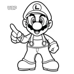 coloriage Luigi à imprimer pour enfant de 8 ans