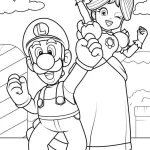 coloriage Luigi à imprimer pour enfant de 8 ans