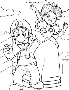 coloriage Luigi à imprimer pour enfant de 8 ans
