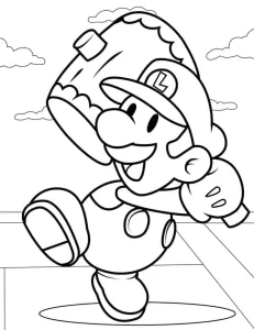 coloriage Luigi de pour enfants