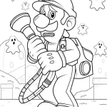 coloriage Luigi à imprimer pour enfant de 4 ans