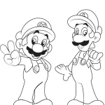 coloriage Luigi à imprimer pour enfant de 8 ans