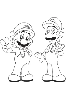 coloriage Luigi à imprimer pour enfant de 8 ans