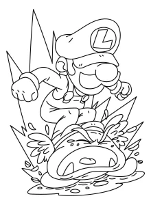 coloriage Luigi pour enfant de 5 ans