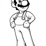 coloriage Luigi de pour enfants