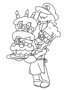 coloriage Luigi pour enfant de à imprimer