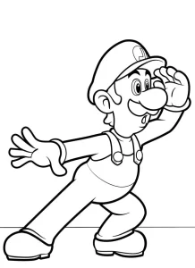 coloriage Luigi gratuit a imprimer