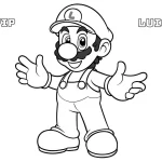 coloriage Luigi à imprimer pour enfant de 6 ans