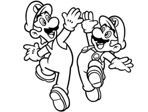 coloriage Luigi pour enfant a imprimer gratuit