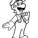 coloriage Luigi à imprimer pour enfant de 3 ans