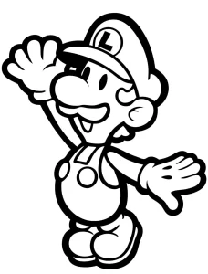coloriage Luigi pour enfant de 8 ans
