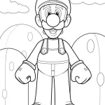 coloriage Luigi et découpage à imprimer