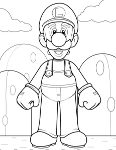 coloriage Luigi et découpage à imprimer