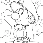 coloriage Luigi et decoupage