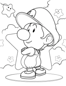 coloriage Luigi et decoupage