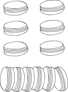 coloriage Macaron à imprimer pdf gratuit