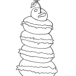 coloriage Macaron pour enfants a imprimer gratuit