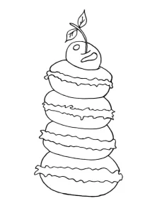 coloriage Macaron pour enfants a imprimer gratuit