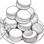 coloriage Macaron pour enfant a imprimer gratuit