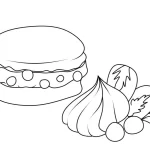 coloriage Macaron à imprimer pour enfant de 6 ans