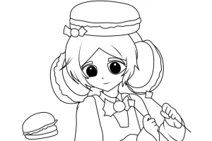 coloriage Macaron pour enfants