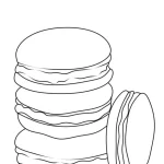 coloriage Macaron pour enfant de 3 ans