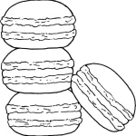 coloriage Macaron a imprimer gratuit