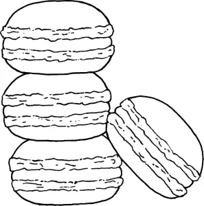 coloriage Macaron a imprimer gratuit
