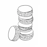 coloriage Macaron et decoupage