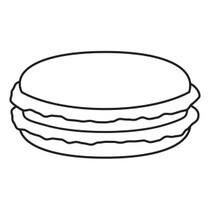 coloriage Macaron et decoupage a imprimer gratuit