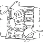 coloriage Macaron pour enfant de 4 ans