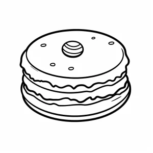 coloriage Macaron pour enfant de 4 ans