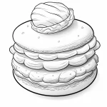 coloriage Macaron à imprimer pour enfant de 6 ans