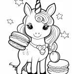 coloriage Macaron gratuit à imprimer