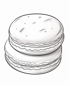 coloriage Macaron gratuit à imprimer
