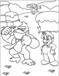 coloriage Mario à imprimer pdf