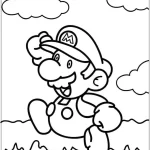 coloriage Mario et découpage à imprimer