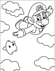 coloriage Mario à imprimer pdf