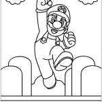 coloriage Mario à imprimer pour enfant de 8 ans