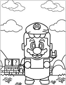 imprimer coloriage Mario