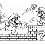 coloriage Mario a imprimer pour enfant de 4 ans