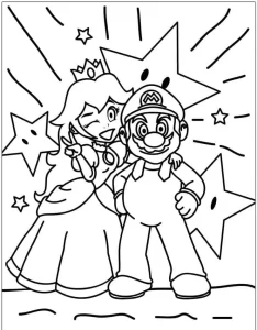 coloriage Mario gratuit pour enfants