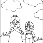 coloriage Mario et decoupage a imprimer gratuit