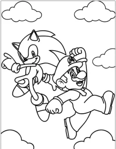 coloriage Mario gratuit pour enfants