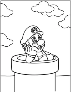 coloriage Mario et apprentissage