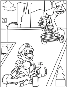 coloriage Mario et apprentissage