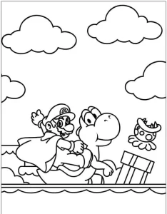 coloriage Mario gratuit a imprimer