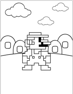 coloriage Mario gratuit