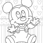 image pour coloriage Mickey Mouse enfant